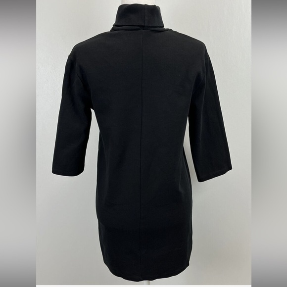 Zara Black Turtleneck T-Shirt Mini Dress – Size small - Picture 2 of 6